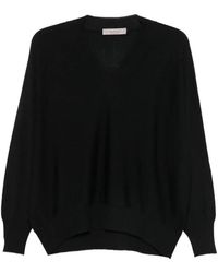 D.exterior - V-Neck Wool Sweater - Lyst