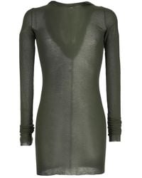 Rick Owens - Rib-Knit Hooded T-Shirt - Lyst