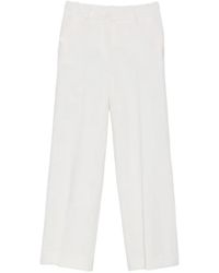 P.A.R.O.S.H. - Pressed-Crease Wide-Leg Trousers - Lyst