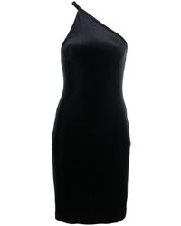 Filippa K - Asymmetric Velvet Mini Dress - Lyst