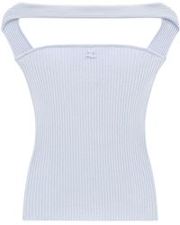 Courreges - Cut-out Ribbed Knit Top - Lyst