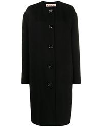 Marni Kraagloze Jas - Zwart