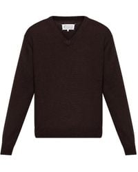 Maison Margiela - Trui Met V-Hals - Lyst
