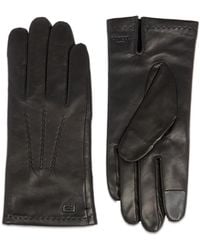 Lancel - Sellier Logo-Stamp Leather Gloves - Lyst