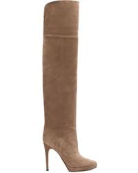 Casadei - 100Mm Suede Over-The-Knee Stiletto Boots - Lyst