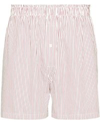 Maison Margiela - Striped Cotton Shorts - Lyst
