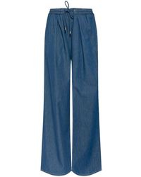 Emporio Armani - Pants With Wide Coulisse - Lyst