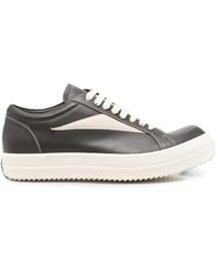 Rick Owens - Leather Lace-Up Sneakers - Lyst