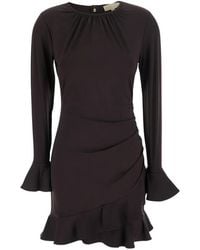 Michael Kors - Ruffled Stretch Matte Jersey Dress - Lyst