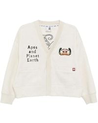 A Bathing Ape - Logo-Embroidered Cardigan - Lyst