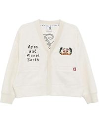 A Bathing Ape - Logo-Embroidered Cardigan - Lyst