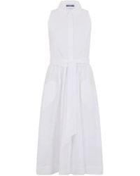 Moschino - Sleeveless Belted Midi Dress - Lyst