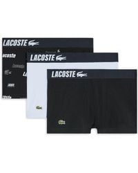 Lacoste - Set aus drei Boxershorts mit Logo-Bund - Lyst