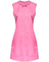 MM6 by Maison Margiela - Bow Detail Mini Dress - Lyst