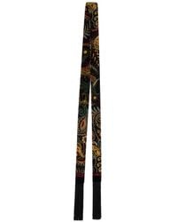 Etro - Velvet Paisleyina Belt With Beads And Fringing - Lyst