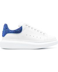 Alexander McQueen - Crystal-embellished Lace-up Sneakers - Lyst