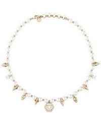 Philipp Plein - Spiked Pearl Necklace - Lyst