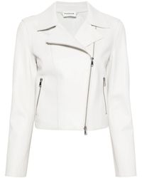 P.A.R.O.S.H. - Leather Zip-up Biker Jacket - Lyst