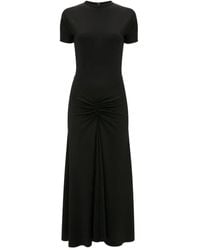 Victoria Beckham - Midikleid mit geraffter Taille - Lyst