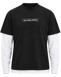 44 Label Group - Layered-Design Logo-Print T-Shirt - Lyst