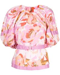 Acler Quincy Puff-sleeve Blouse - Pink