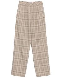 ERMANNO FIRENZE - Prince Of Wales Check Trousers - Lyst