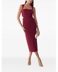 BWLDR - Cut-Out Square-Neck Midi Dress - Lyst