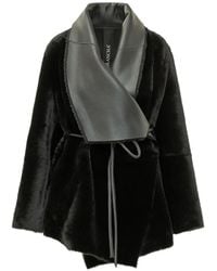 Blancha - Belted Shearling Jacket - Lyst
