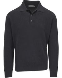 Canali - Polo de manga larga con botones - Lyst