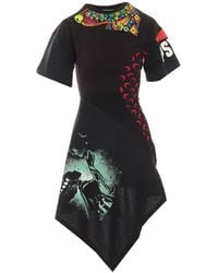 Marine Serre - Jurk Met Patchwork - Lyst