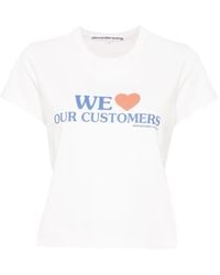 Alexander Wang - Cropped T-Shirt With Print - Lyst