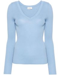 P.A.R.O.S.H. - Jersey de canalé con cuello en V - Lyst