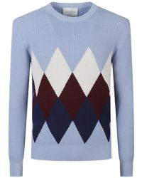 Ballantyne - Argyle Round-Neck Pullover - Lyst