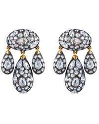 Fred Leighton - 18Kt Diamond Modern Girandole Pendant Earrings - Lyst