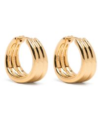 Missoma - Savi Triple Ridge Hoops Earrings - Lyst