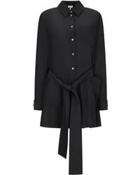 Loewe - Belted Silk Blouse - Lyst
