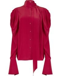 Nina Ricci - Hemd Mit Schleifenkragen - Lyst