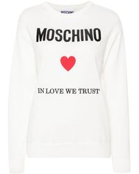 Moschino - Pullover mit Logo-Stickerei - Lyst