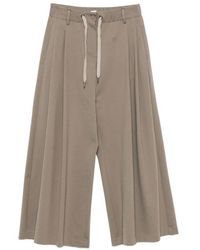 Brunello Cucinelli - Cotton Blend Trousers - Lyst