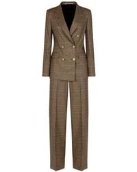 Tagliatore - Checked Double-Breasted Jacket - Lyst