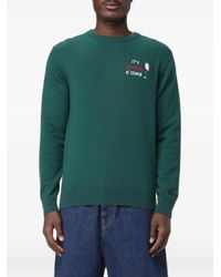 MC2 Saint Barth - Embroidered-Motif Fine-Knit Sweater - Lyst