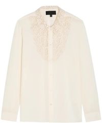 Nili Lotan - Lace Collared Shirt - Lyst
