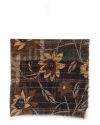 SGOMBERO CANTINE - Floral-Print Fringed Scarf - Lyst