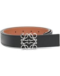 Loewe - Anagram Reversbile Leather Belt - Lyst