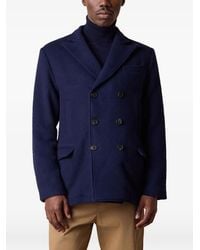 Brooks Brothers - Double-Breasted Peacoat - Lyst