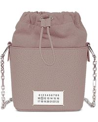 Maison Margiela - Drawstring Bucket Leather Shoulder Bag - Lyst
