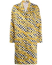Balenciaga - Karierter Mantel mit Print - Lyst