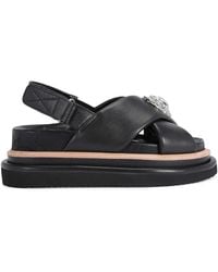 Kurt Geiger - Leather Orson Cross-Strap Sandals - Lyst