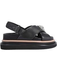Kurt Geiger - Leather Orson Cross-Strap Sandals - Lyst