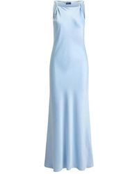 Polo Ralph Lauren - Satin Dress With Woven Shoulder Straps - Lyst
